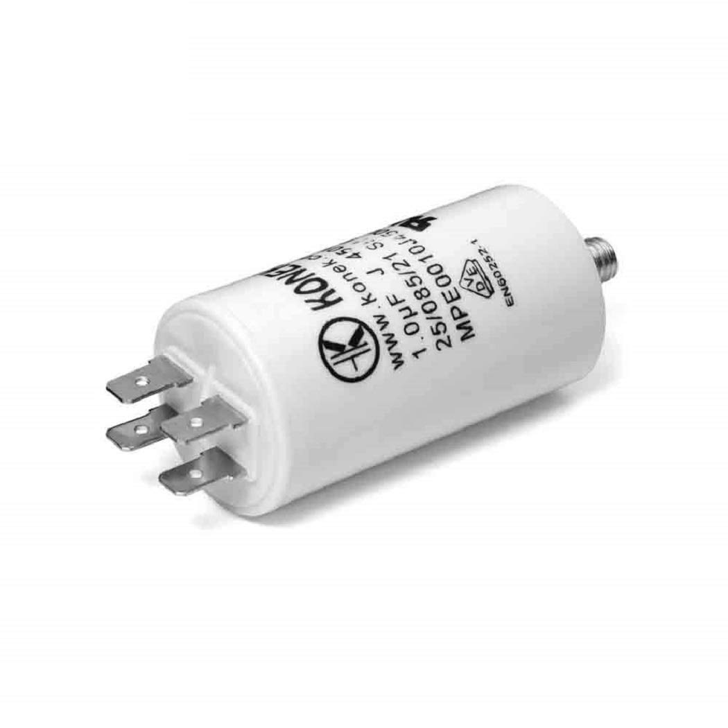 condensador mka 45mf 5% 450v ø5x11cm con espiga m8 y faston doble konek