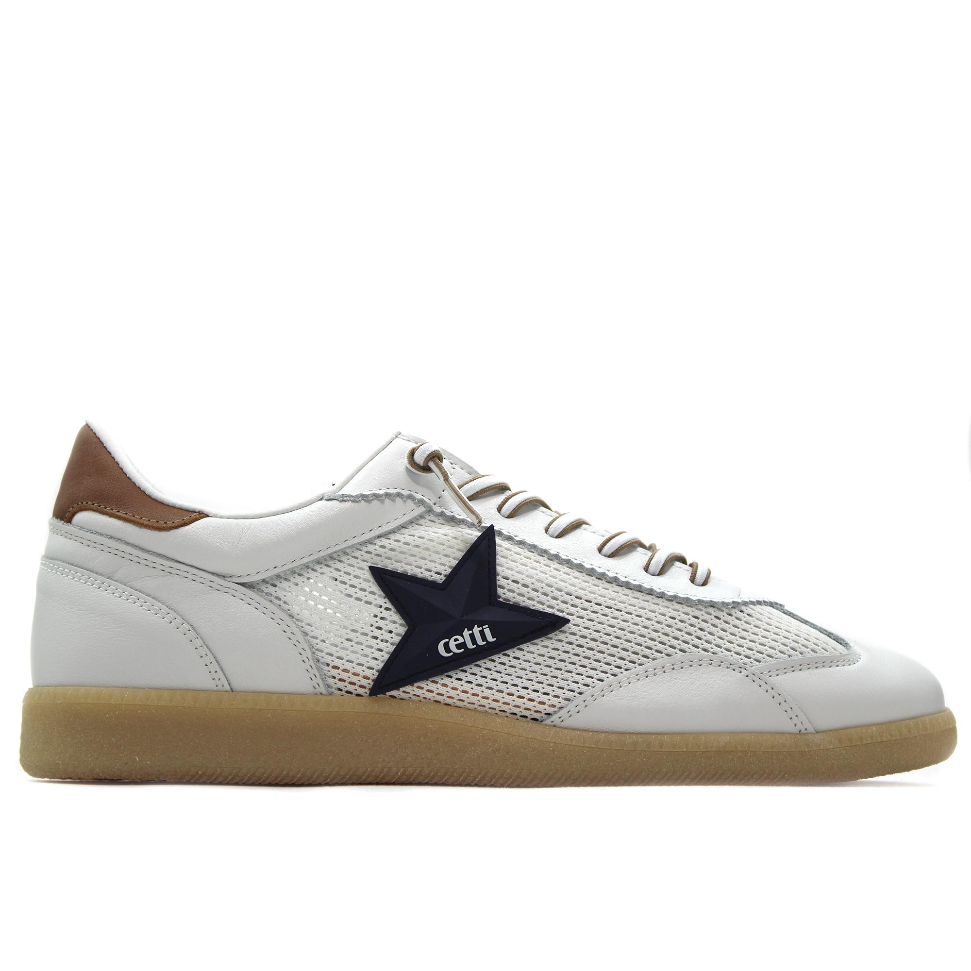 Cetti C-1385 Zapatilla deportiva casual,sneakers de cordón elástico,suela de goma,tela,piel,rejilla,calada, para caballero