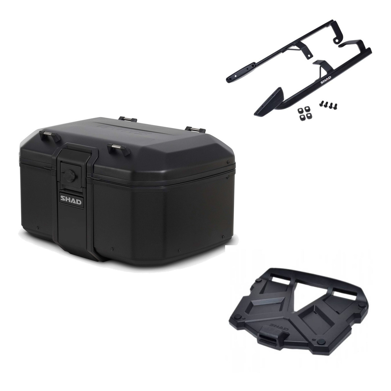 Baul Tr55 Pure Black + Parrilla Terra Pl KIT-569123