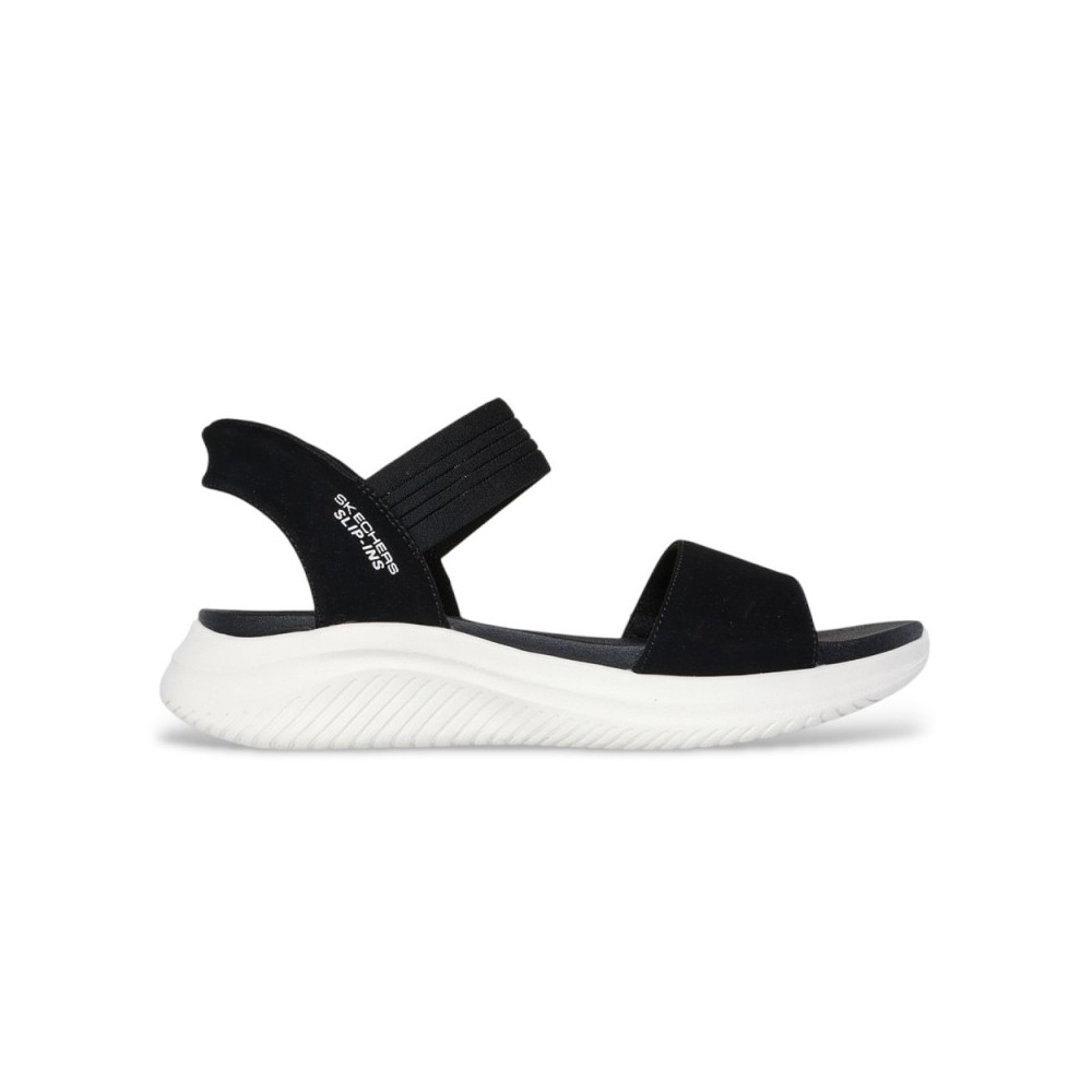 Sandalias Planas Skechers 119804 Mujer Negro