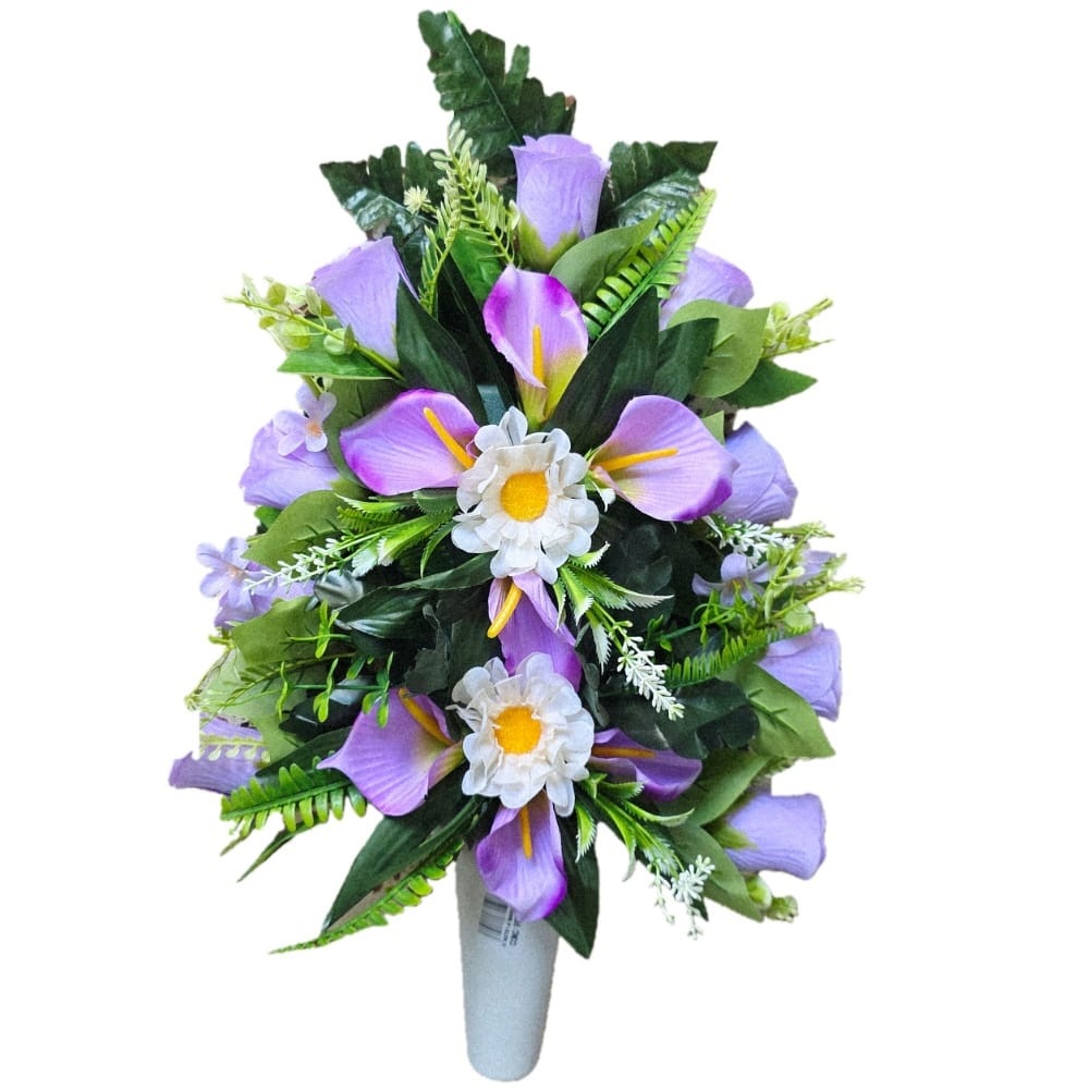 Flores artificiales para cementerio,ramos Flores para santos duraderas de tela con maceta,Gerimport,Envios desde España