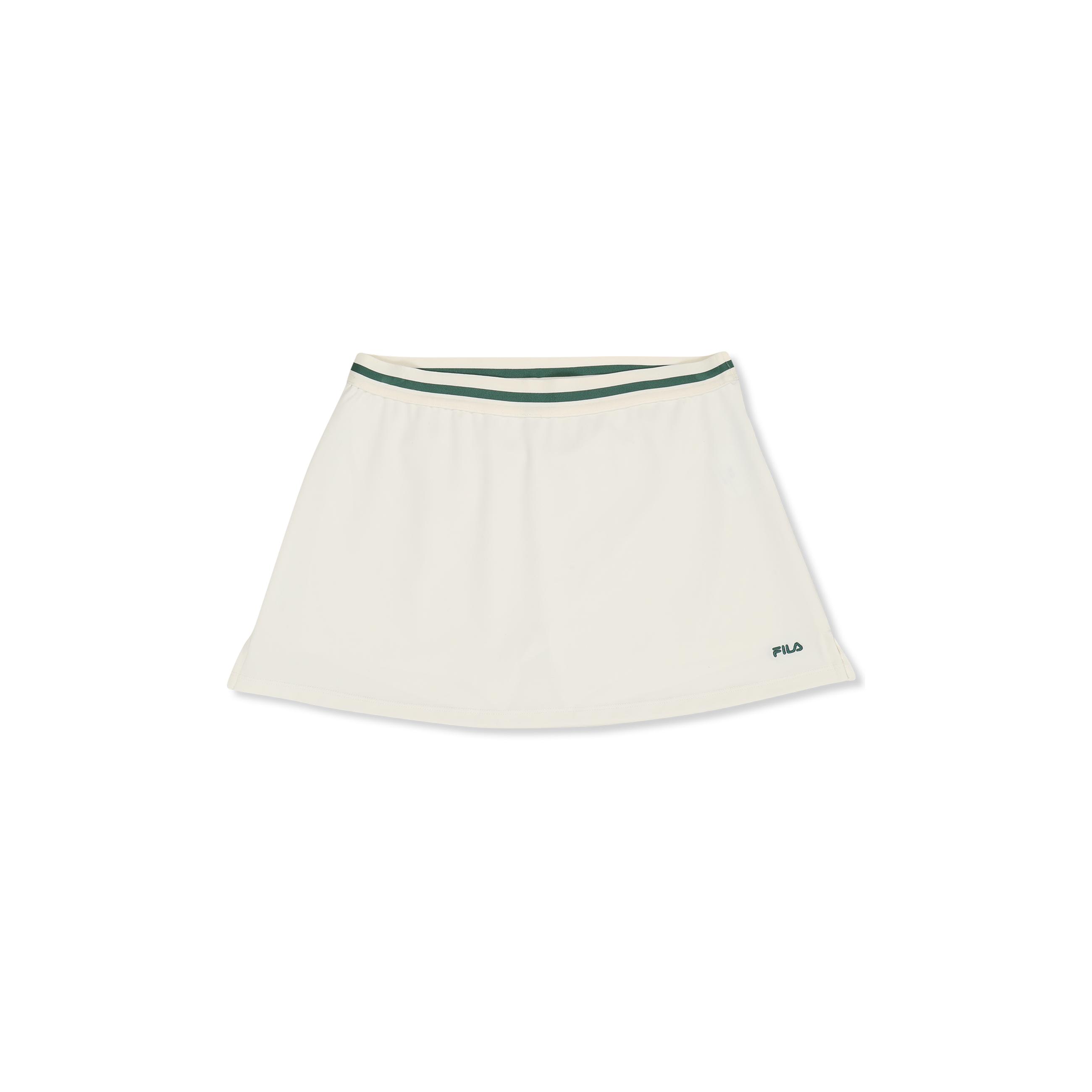 FILA | Faldas Deportivas Mujer, Modelo Lunata Fitted Graphic Taped Tennis Skort, Skort de Tenis en Poliéster y Elastano con Cintura Elástica a Rayas y Shorts Interiores