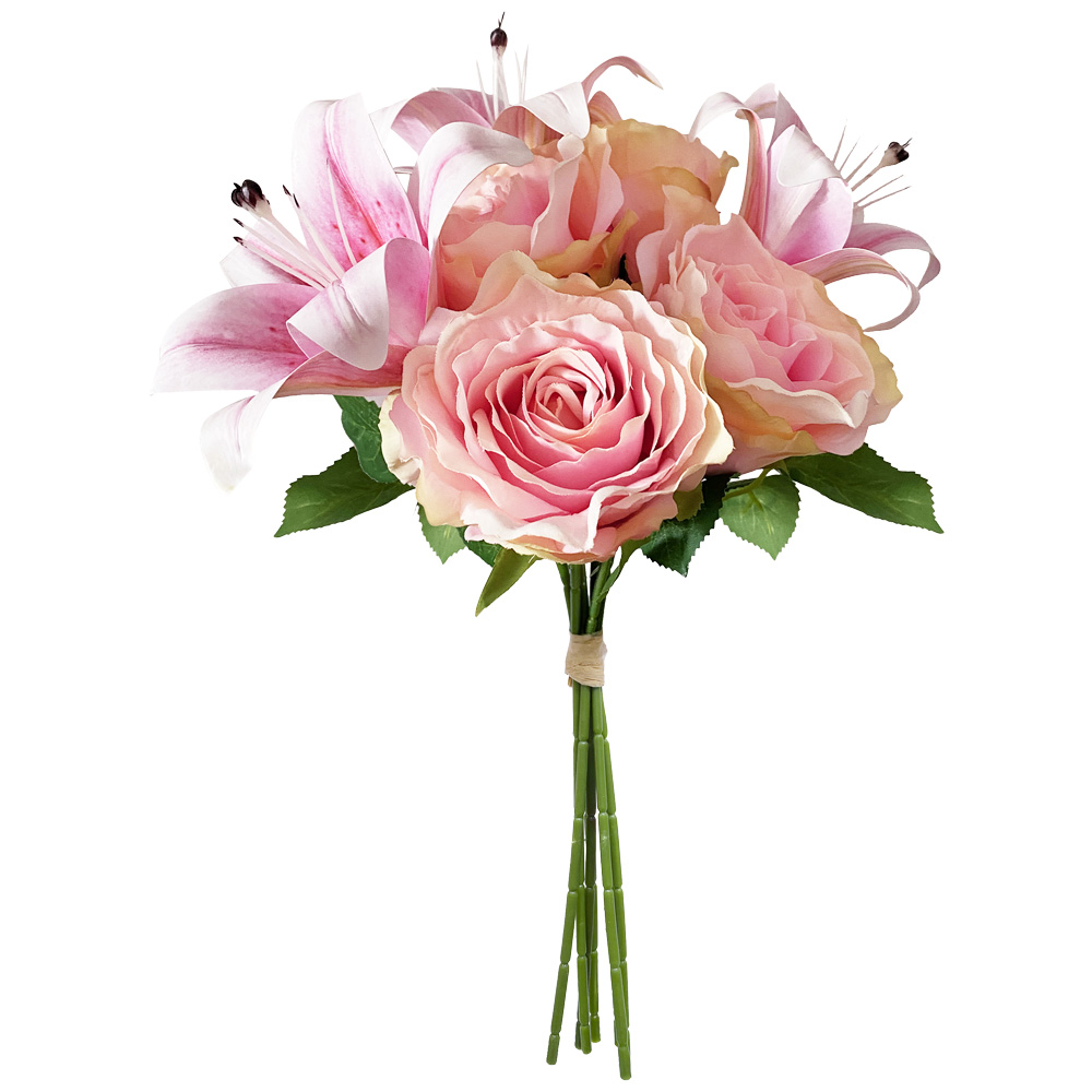 Poenia Arte Floral - Ramo de Flores Artificiales Realista 38cm 2 Piezas
