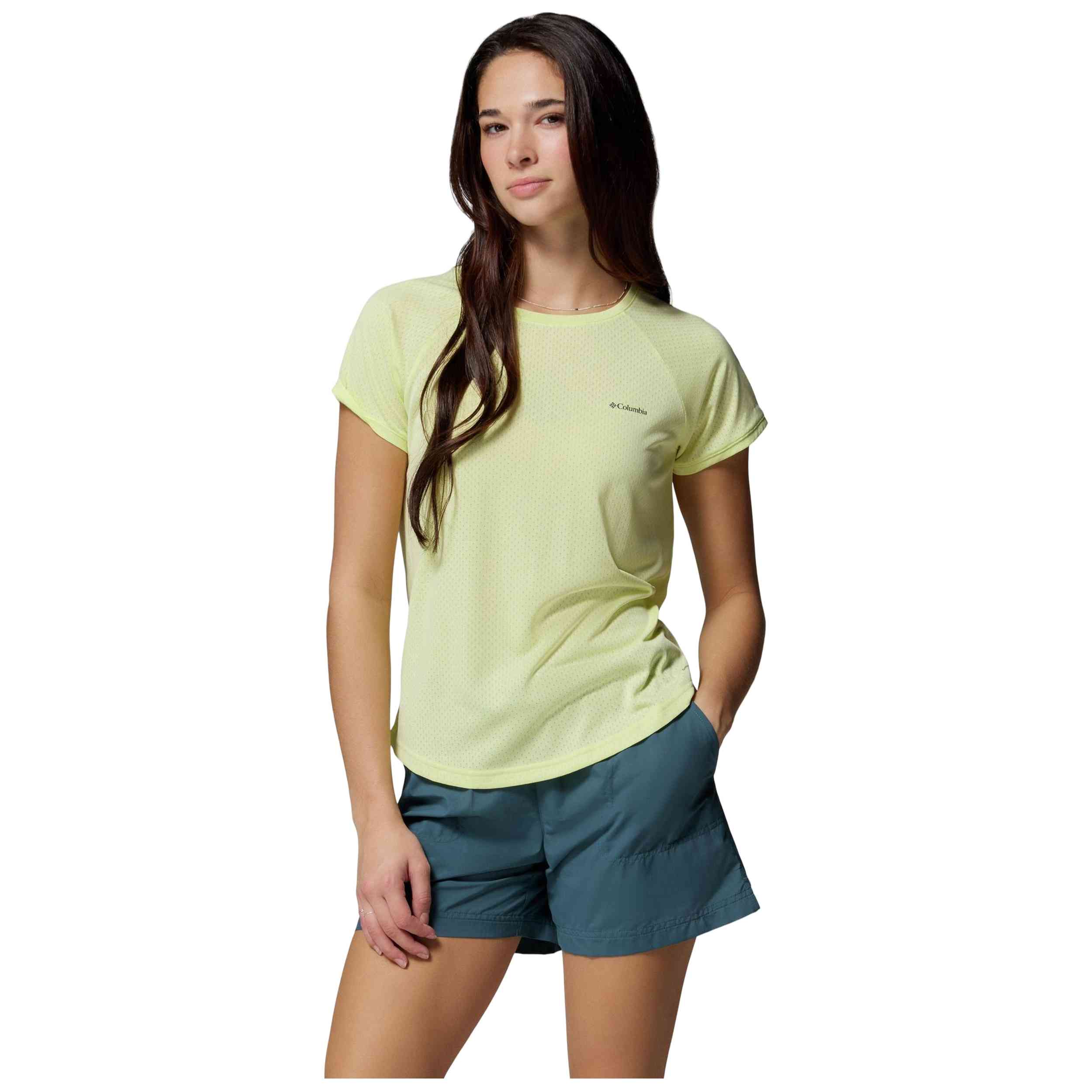 Camisa Columbia modelo Camiseta Columbia Bogata Bay manga corta amarillo mujer para Mujer en color Verde