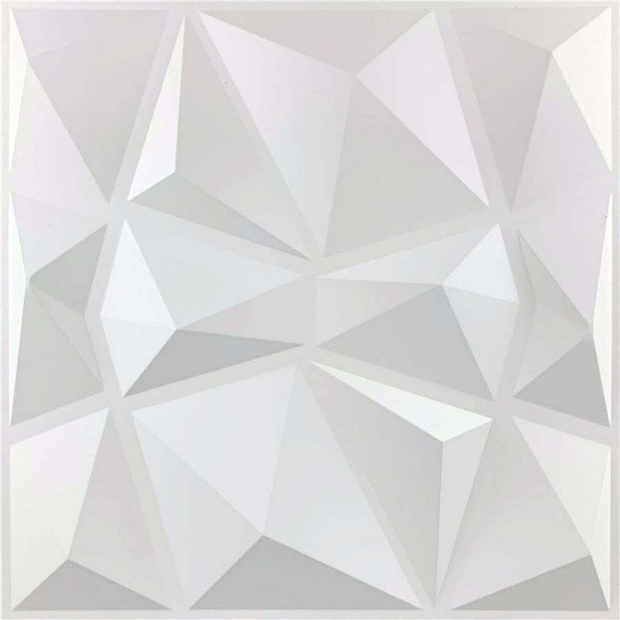TK Panel De Pared Decorativo 3D Con Diseño De Diamante Pack De 12 30.48 Cm X 30.48 Cm Resistente Al Agua Material PVC