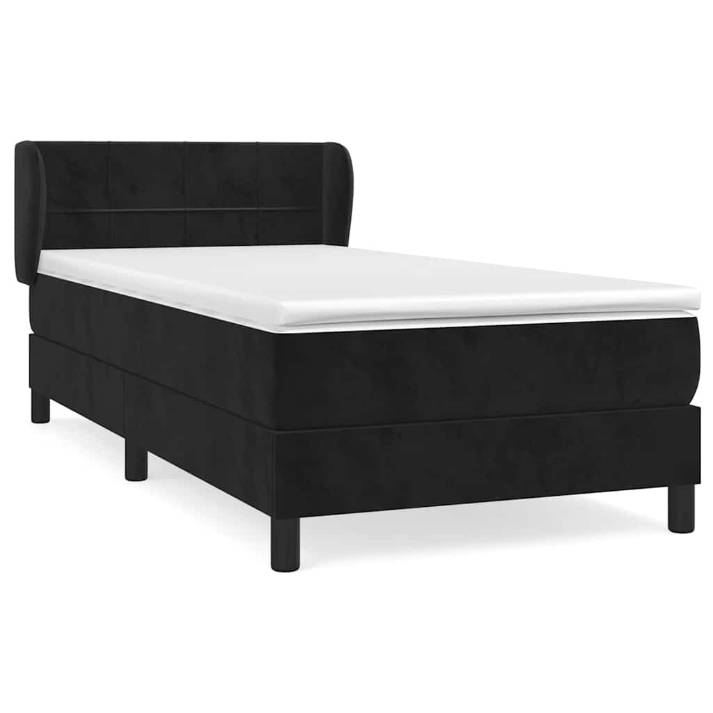 vidaXL Cama box spring con colchón terciopelo  90x190 cm Multicolor