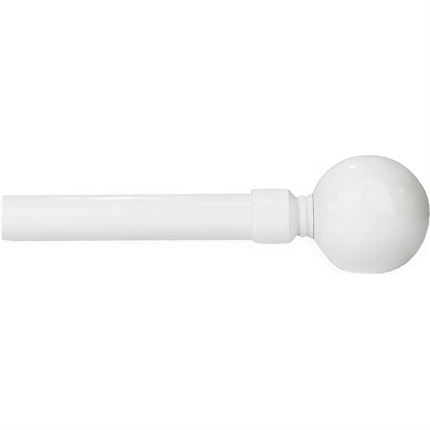 Barra de Cortina Extensible, Barra Universal Decorativa de Metal Color Blanco y Negro 19 mm Diámetro, 70-140/120-210/160-300cm