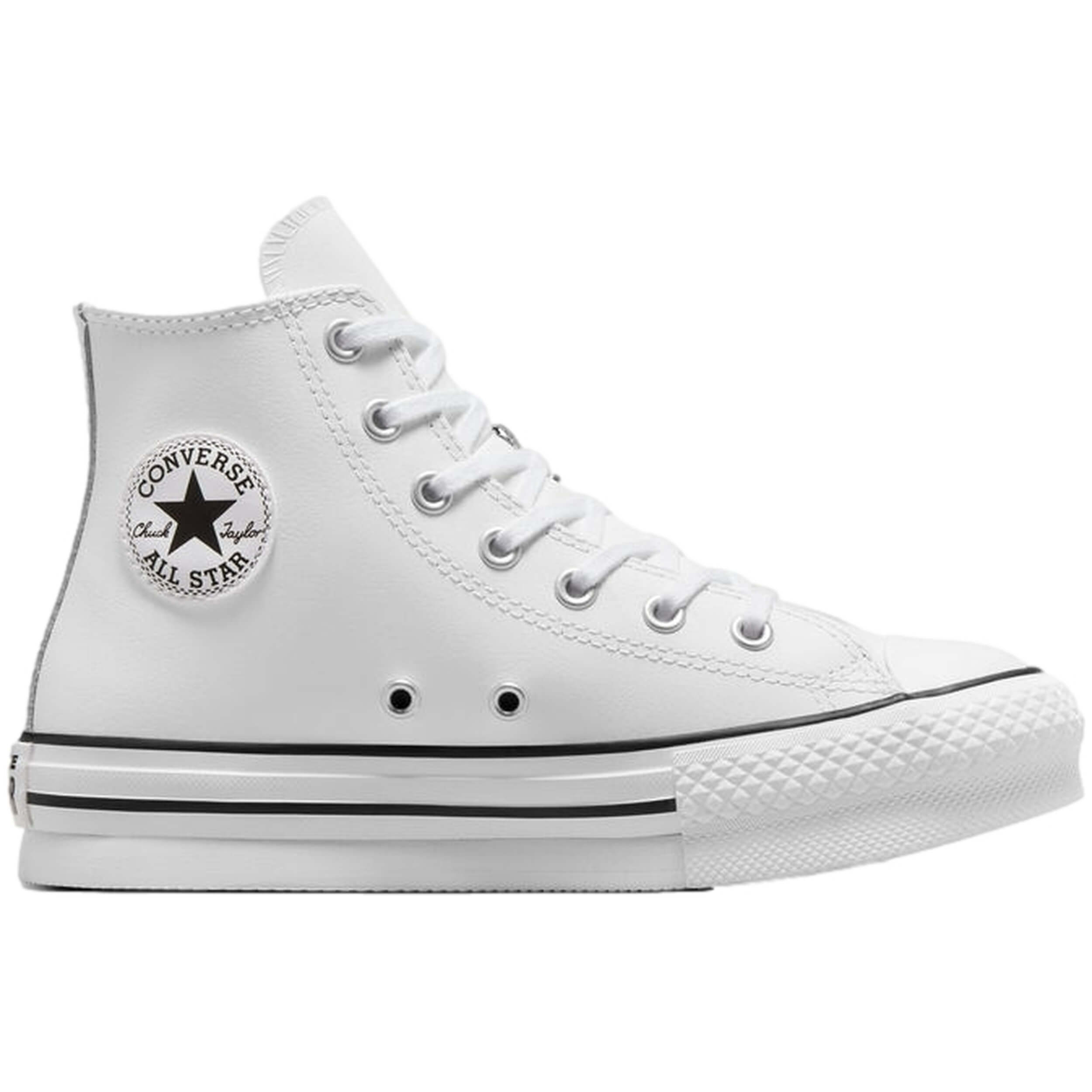 Calzado Converse modelo Chuck Taylor All Star Eva Lift en color White/Natural Ivory/Black