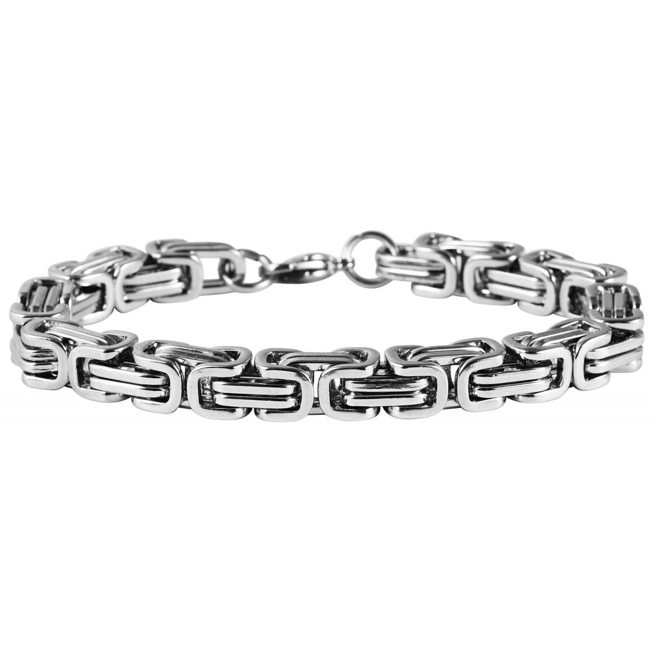 Akzent® Pulsera Prateada em Aço Inoxidável - 0005