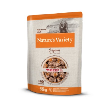 Nature's Variety - Dog Wet Original No Grain Medium Vaca PAT (saqueta) - 300g