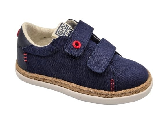 Gioseppo - Zapatos de lona vestir para niñas, modelo 71827, con cierre de velcro, color beige o marino, ideales para uso diario y ocasiones informales