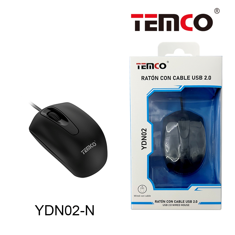 Ratón con cable Negro