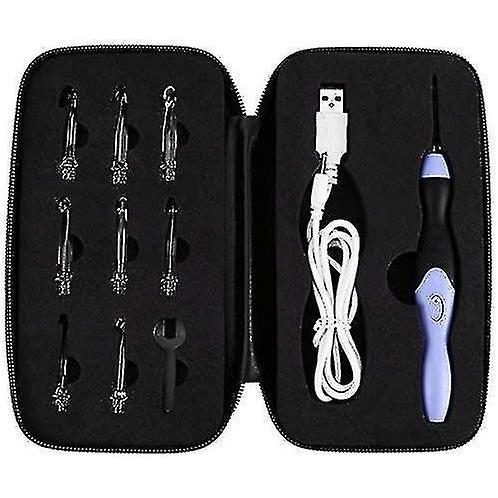 TK Juego de Agujas de ganchillo LED en 1 with 9 cabeza intercambiables para Agujas de tejer y herrajes de Costa (púrpura)