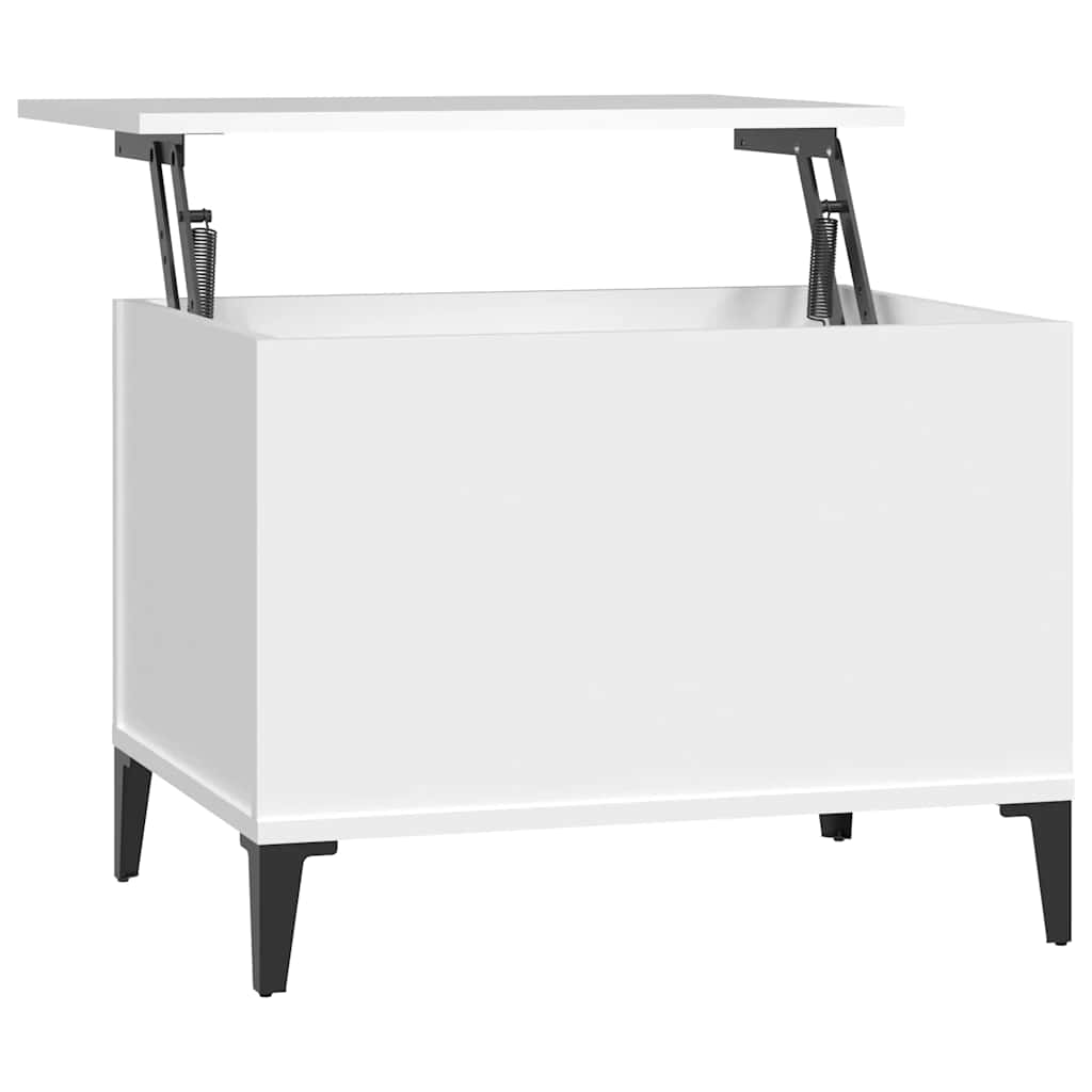 vidaXL Mesa de centro madera contrachapada blanco 60x44,5x45 cm