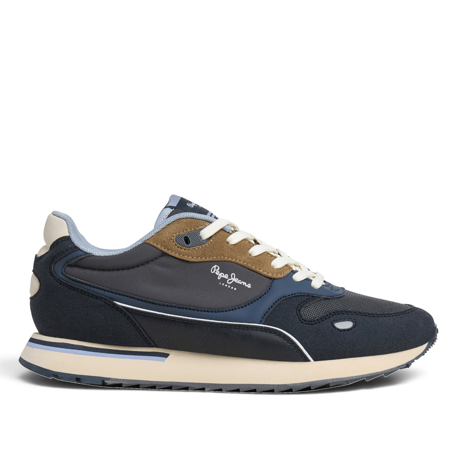 Zapatillas Pepe Jeans Bexley de hombre azul marino con detalles marrones