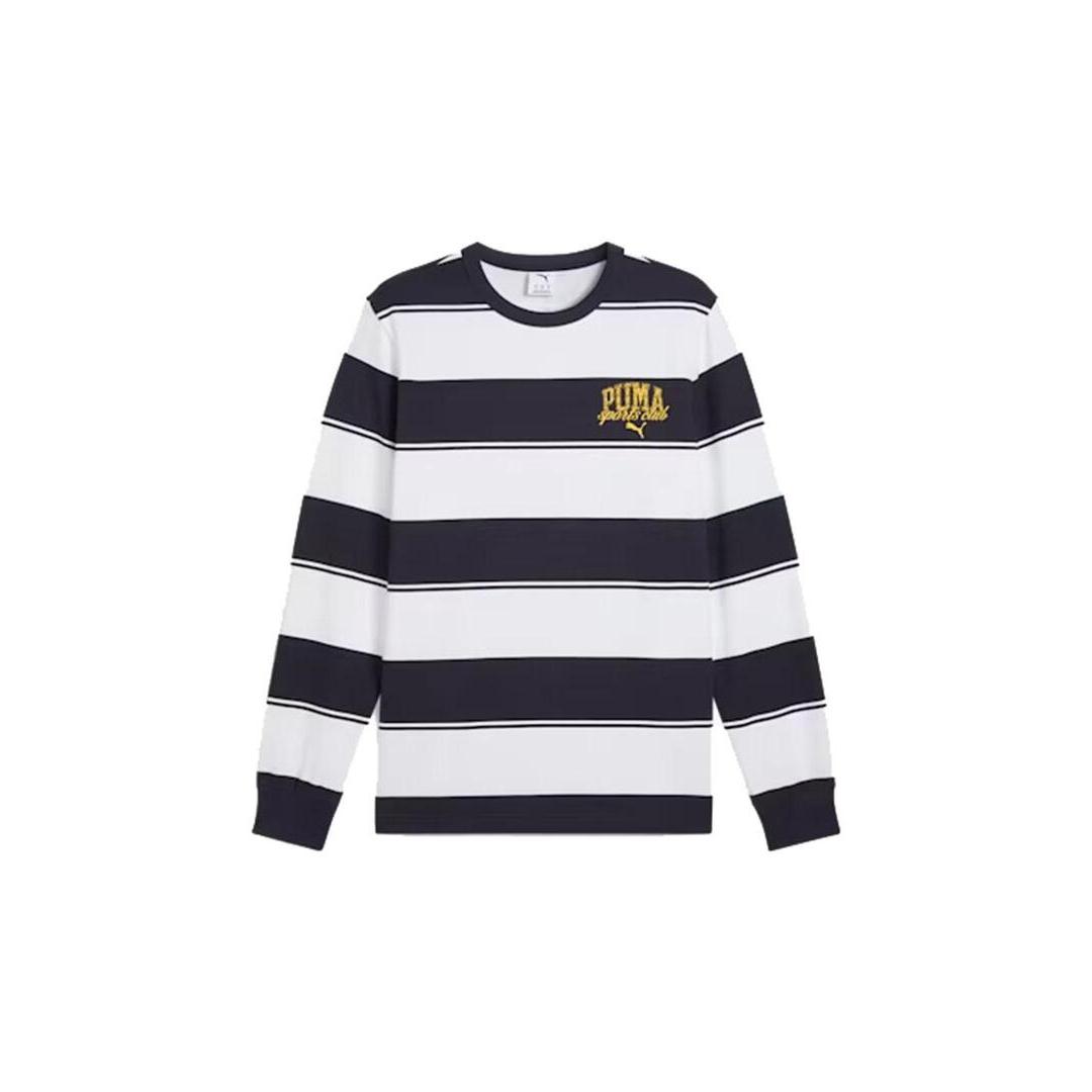 Sudadera Hombre Puma Class Rayas Blanca Marino