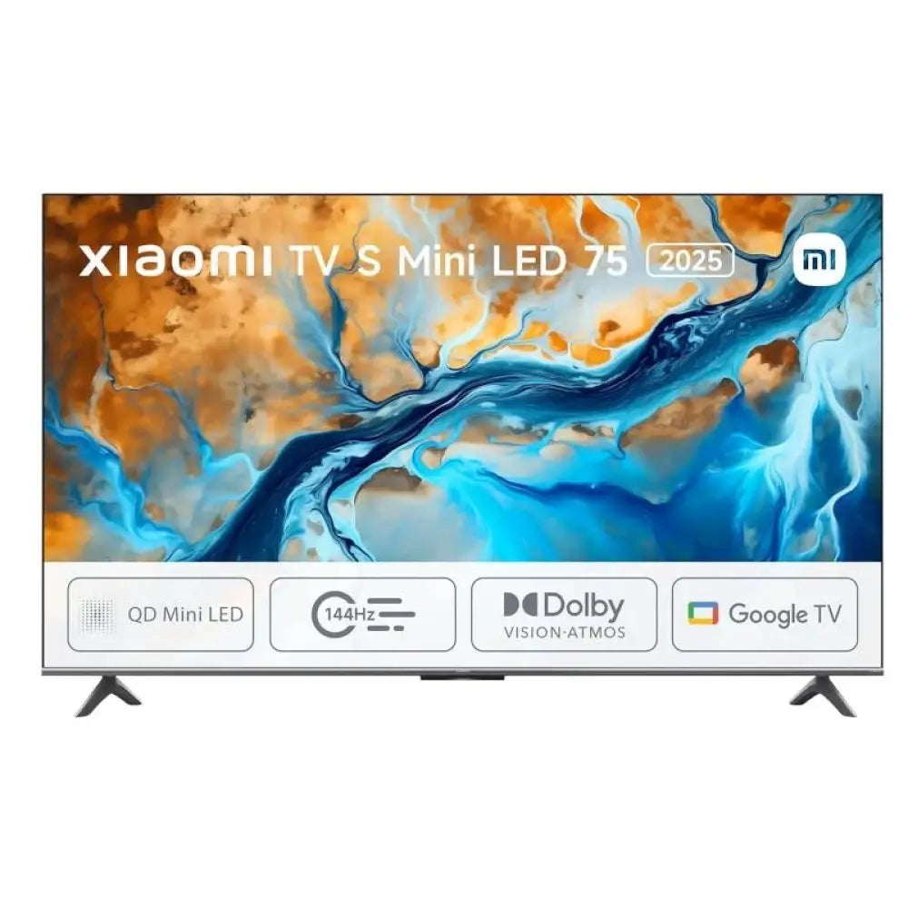 Xiaomi - Televisión 75 pulgadas S Mini LED QD 4K UHD con Google TV, 144 Hz y Dolby Vision IQ para gaming y cine en casa