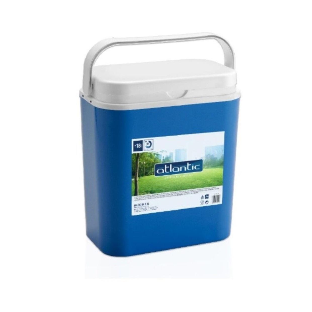 Nevera Portátil Térmica Azul y Blanco Polipropileno ATLANTIC Ideal Para Actividades al Aire Libre en el Jardín Camping Barbacoas Pisicna Playa Capacidad 10/18/24/30Litros Resistente ATLANTIC OFICIAL Y ORIGINAL GARANTIZADO