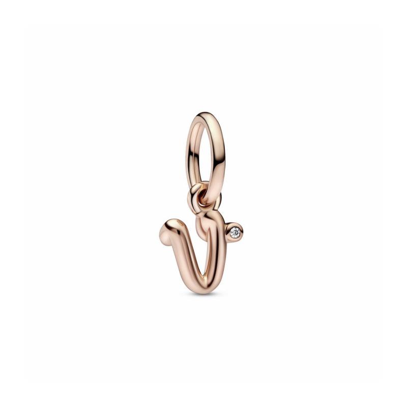 Charm Colgante Letra V en Oro Rosa - 782480C01