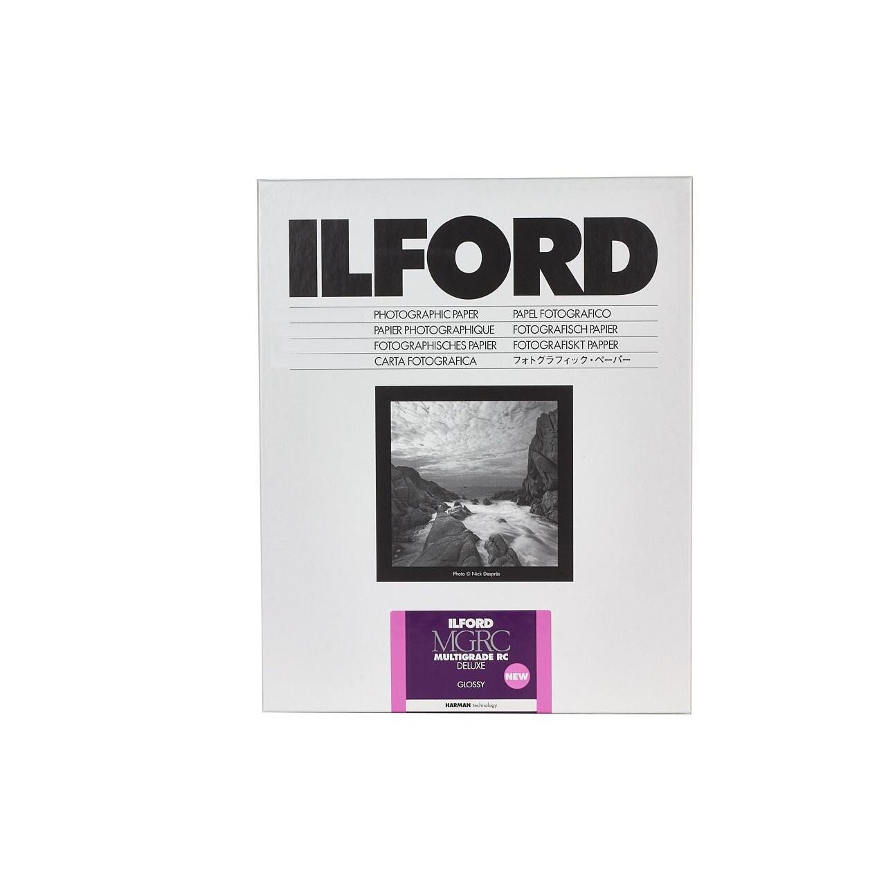Ilford Papel Multigrado RC 1M Brillo 44M Perla 25M Satin 17,8 x24cm/25 hojas. Papel fotográfico