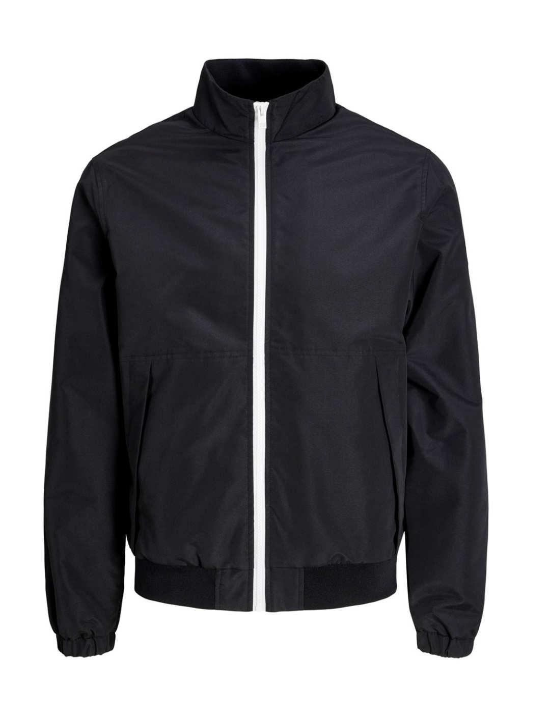 Jack & Jones Jack&Jones Climb Chaqueta Bomber Negro Cuello Subido Hombre - Estilo Moderno