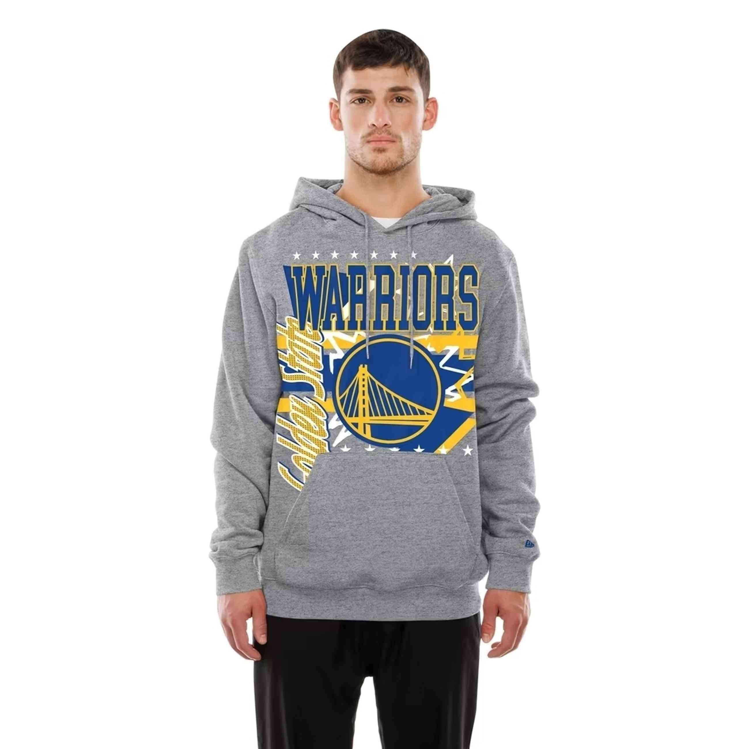 SUDADERA NEW ERA GRIS GOLDEN STATE WARRIORS SPT CLASSIC HOODIE