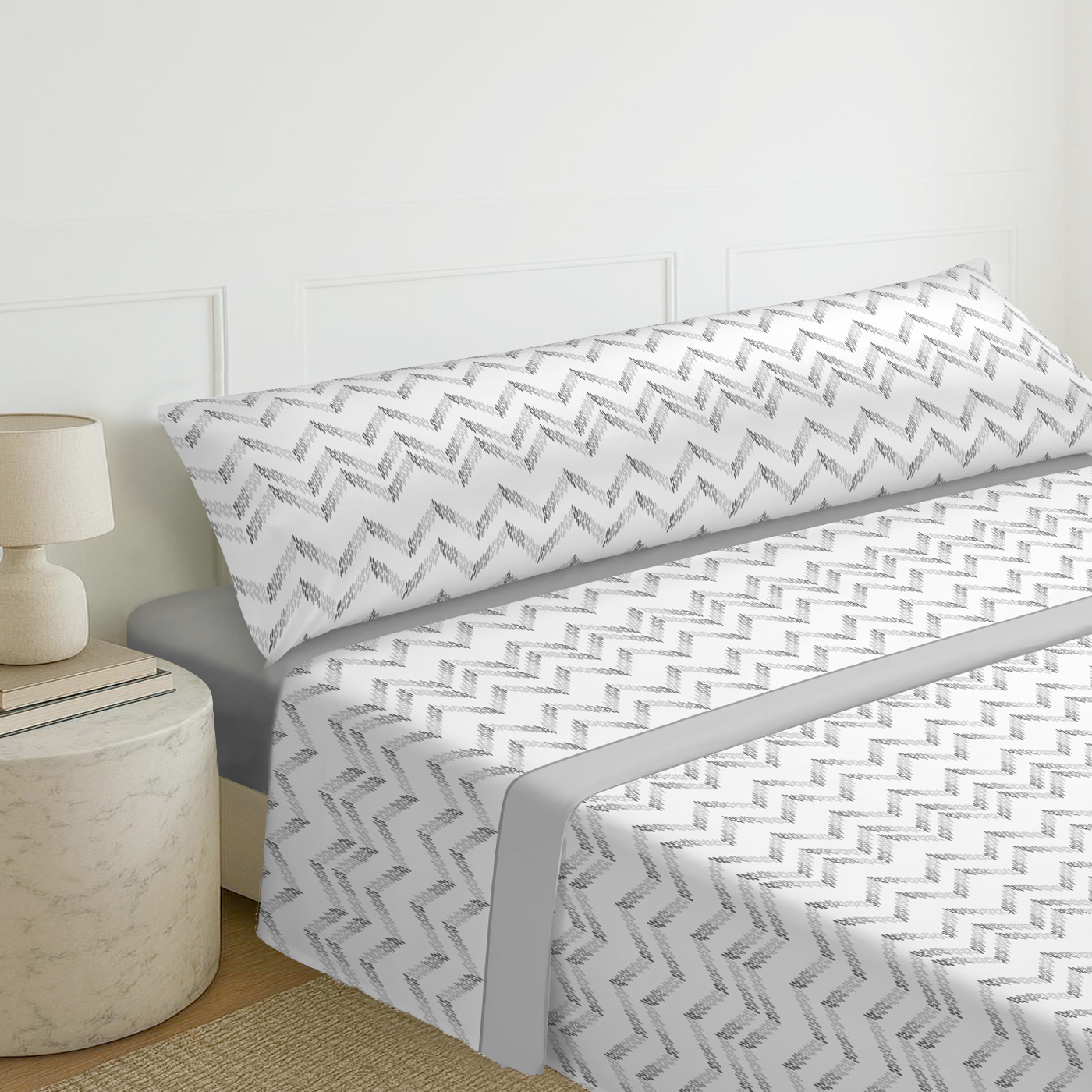 Juego Sábanas Estampadas de Cama 50% algodón/50% poliéster,  Juego de Sábanas para Verano, Entretiempo. Incluye 3 Piezas: 1 Sabana Bajera Ajustable, 1 Sabana Encimera y 1 Funda de Almohada
