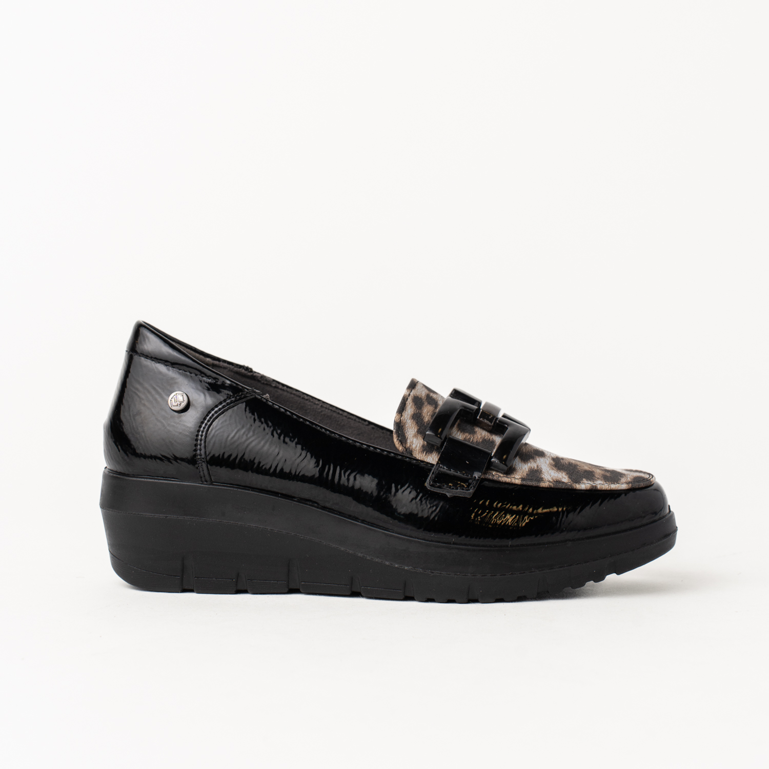 Mysoft 25M585 Mocasines con plataforma de mujer leopardo