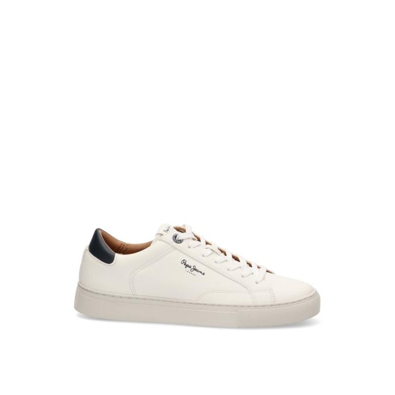 Zapatillas Casual Pepe Jeans - Hombre - Suela Plana - Modelo Pms00048 - Color Blanco