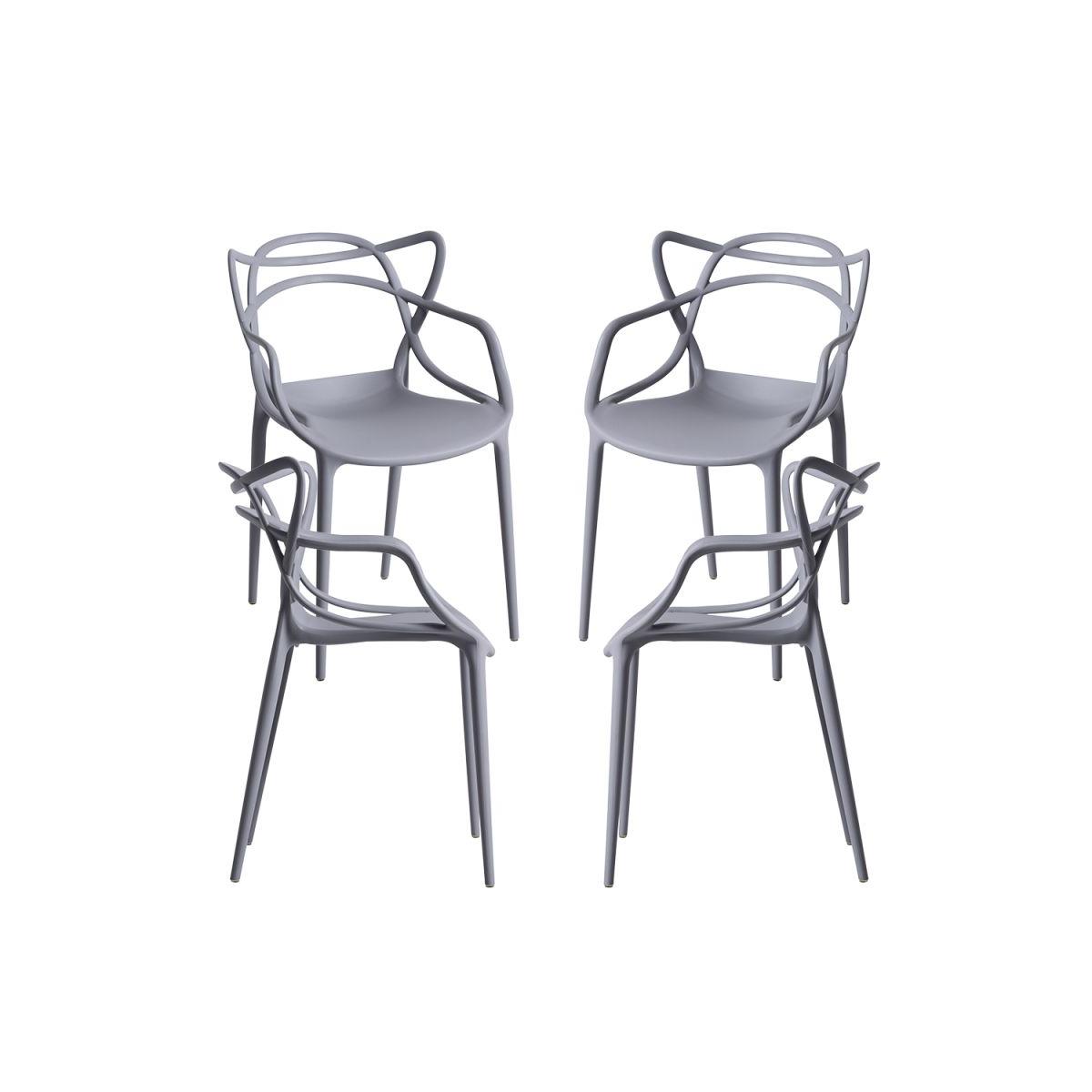 Regalos Miguel - Packs Sillas Jardín - Pack 4 Sillas Korme - Blanco