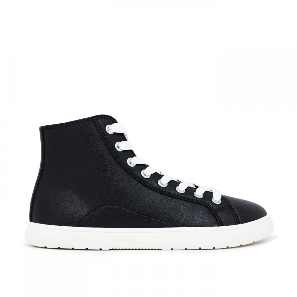 Zapatillas de lona mujer B&W 401001 BLACK SNEAKERS BOTIN BLACK 36990 25I