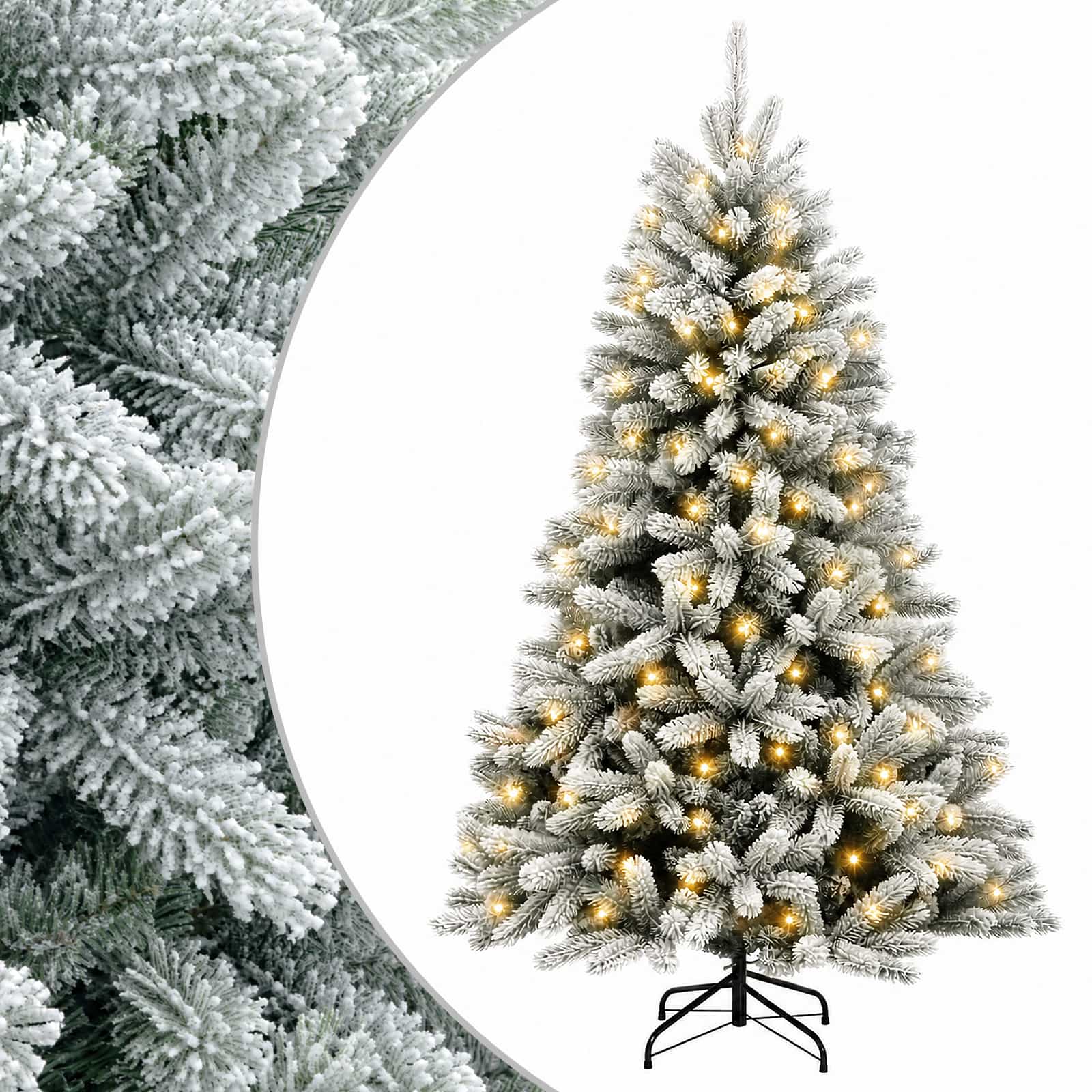 vidaXL Árbol de Navidad artificial con ramas articuladas PVC y Metal Multitalla