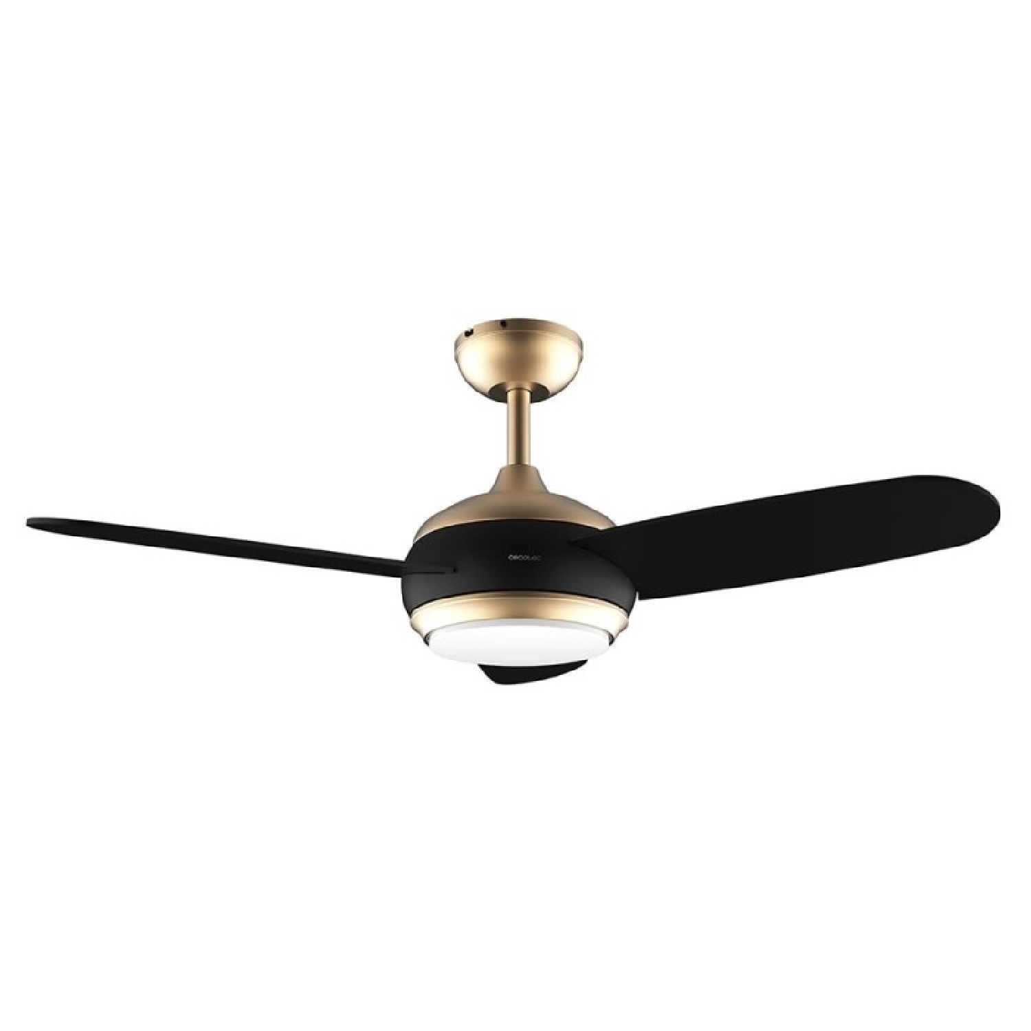 Cecotec Ventilador de Techo con Luz  Aero 4265 GoldBlack. 65 W, Diámetro 42” con luz LED de 18W, Mando a distancia