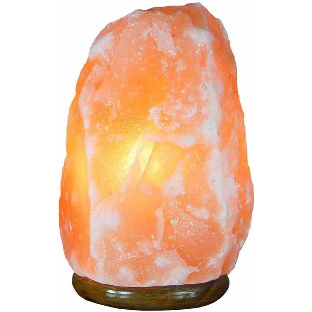 PLUSHOME Lámparas de Sal del Himalaya Naturales Alta Calidad con USB y Base de Madera