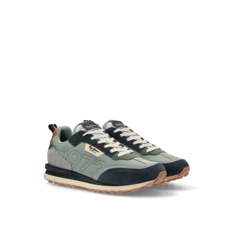Zapatillas Casual Pepe Jeans - Hombre - Suela Plana - Modelo Pms60035 - Color Verde