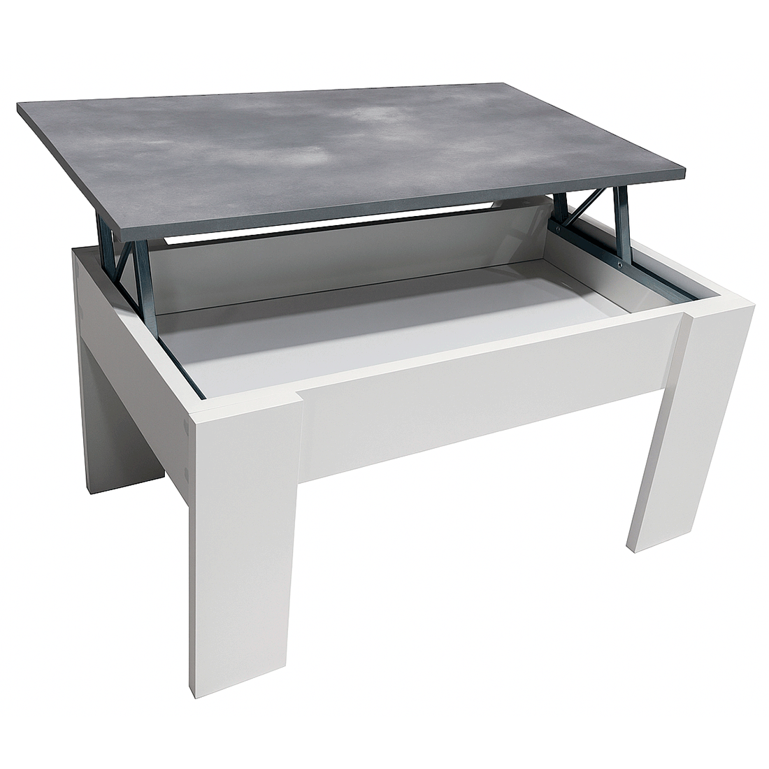 Acomoda Textil – Mesa de Centro Elevable para Almacenamiento de Madera Gala. Mesita Amplia y Cómoda para Salón y Comedor 46x90x50 cm.