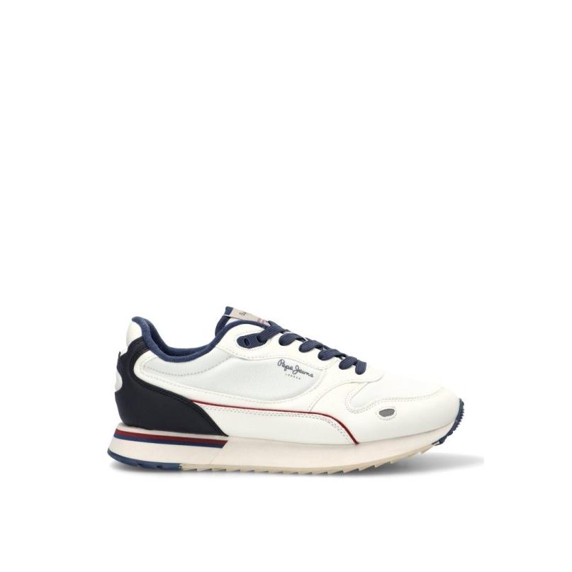 Zapatillas Casual Pepe Jeans - Hombre - Suela Plana - Modelo Pms400007 - Color Blanco