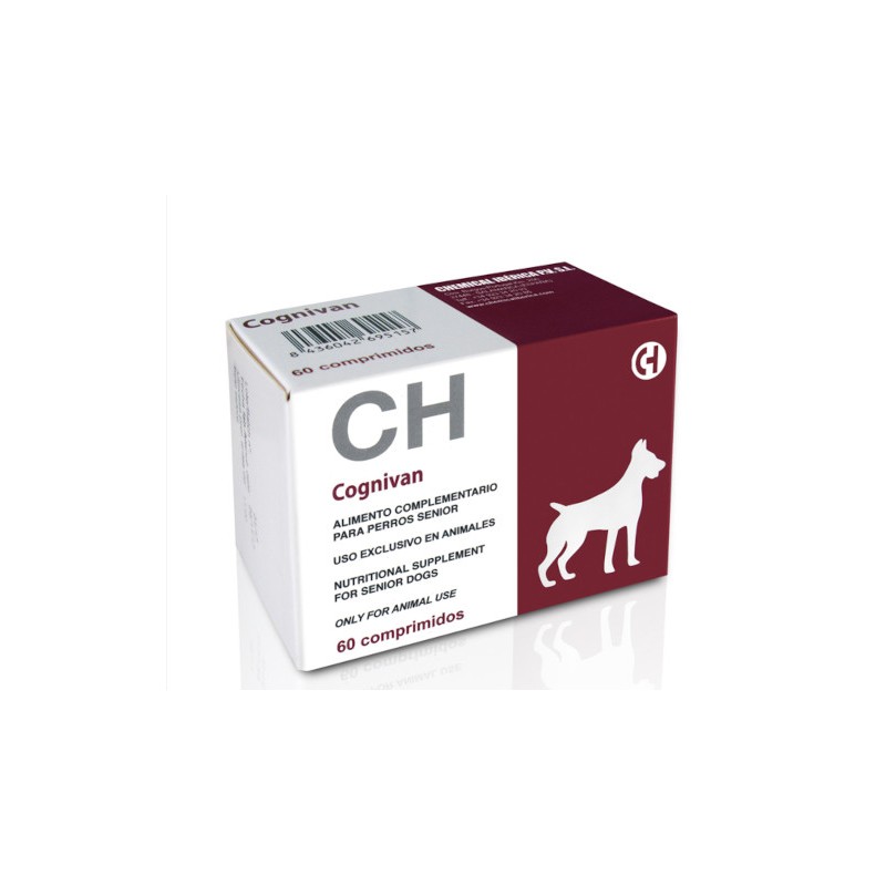 ChemicalIberica - Cognivan 60 Comprimidos | Neuroprotector Natural para Perros | Memoria y Bienestar Neurológico