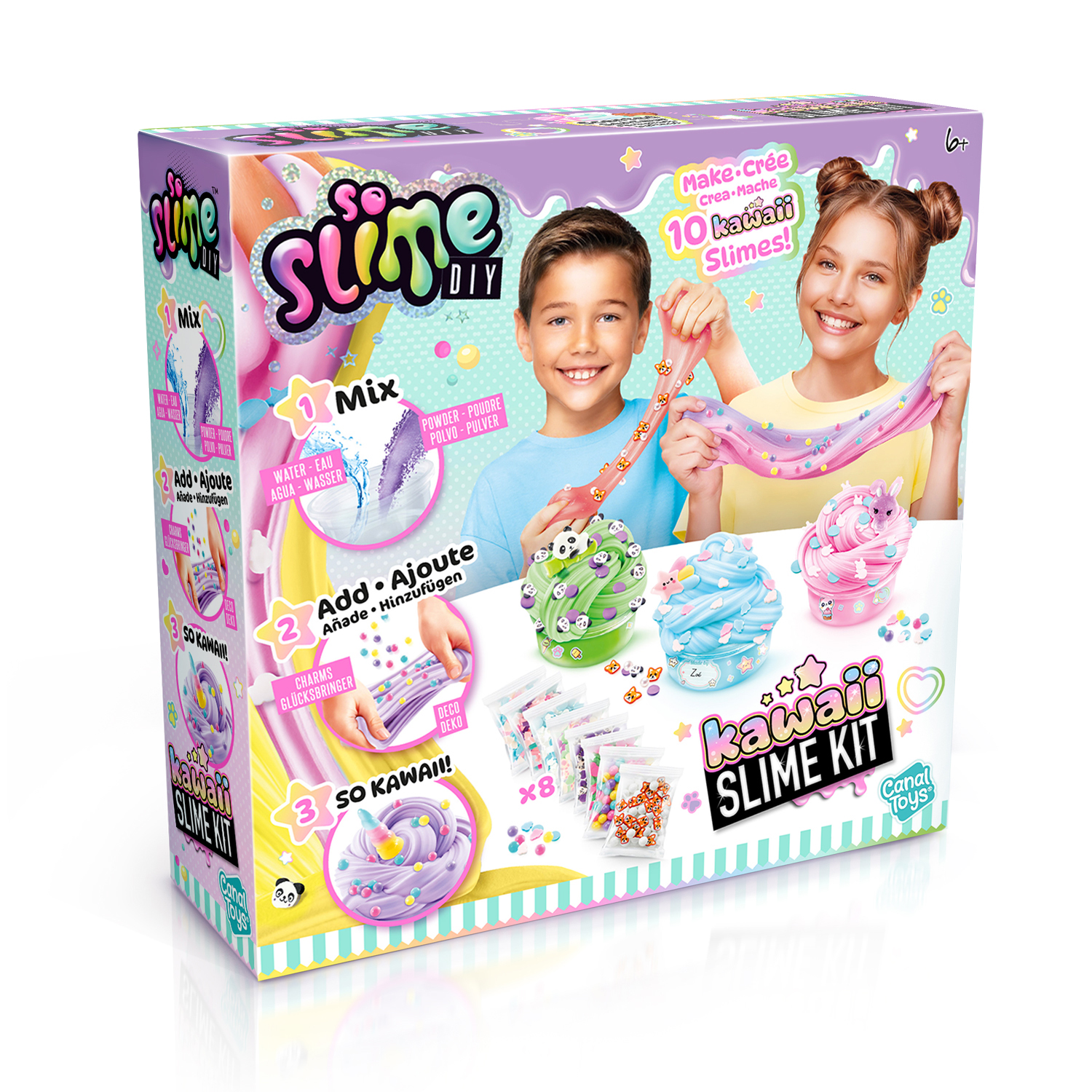 10 Slime DIY Kit Kawaii - So Slime - Canal Toys - SSC469