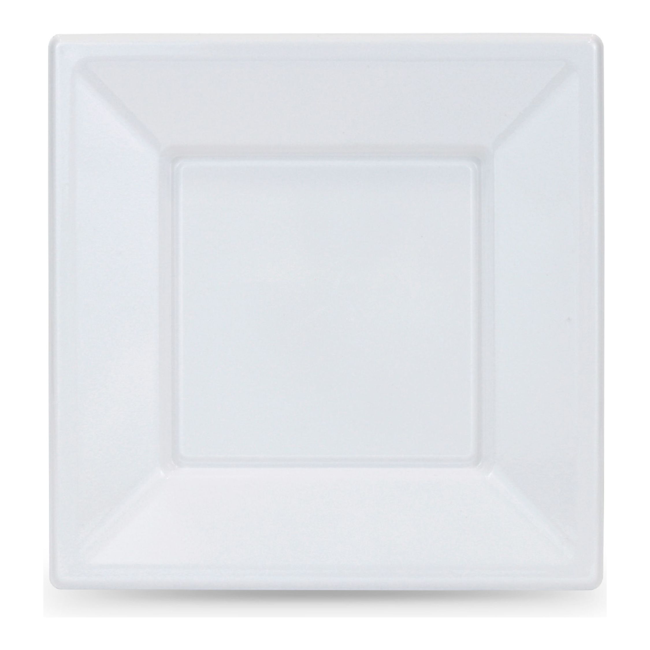 Algon - Set de Platos Rectangulares Ecológicos, 6 unidades, Blanco 18cm