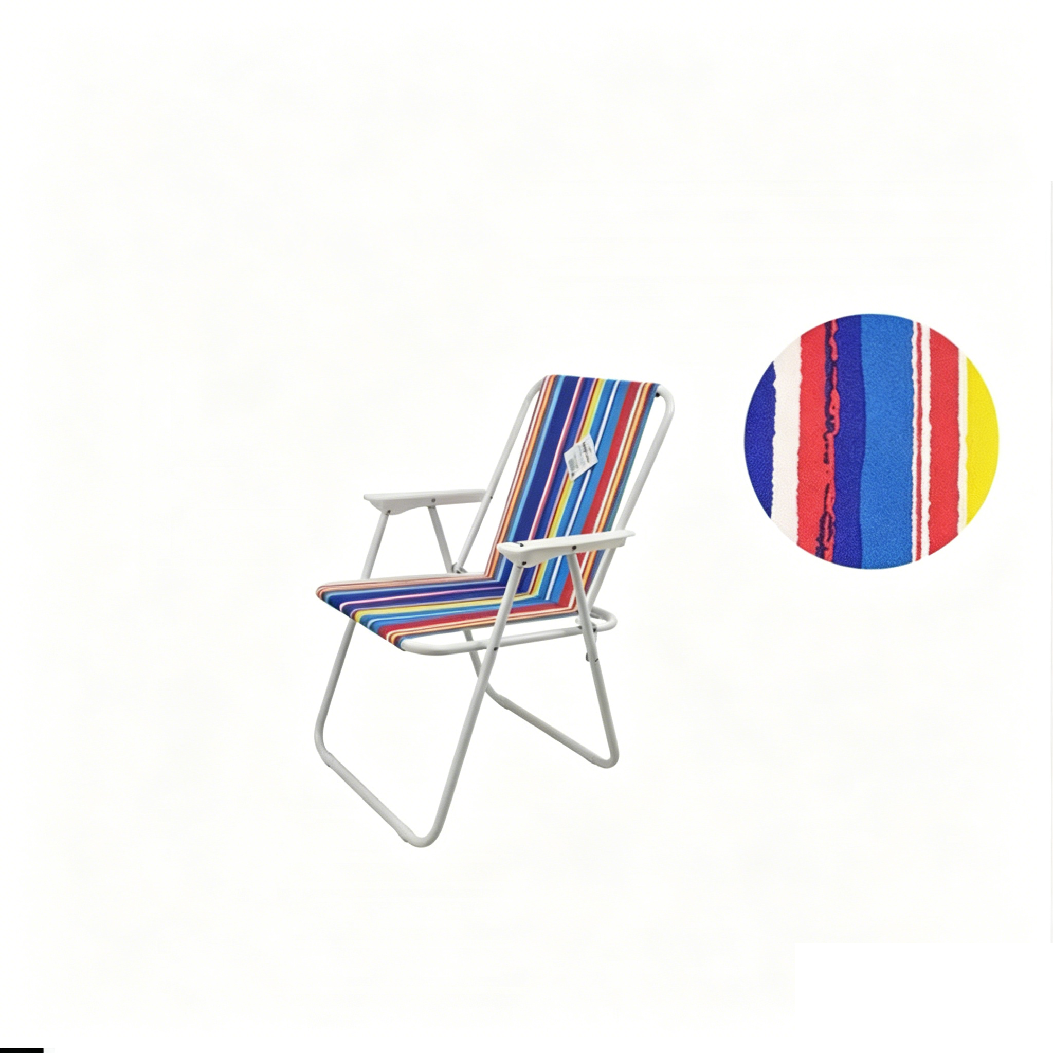 Silla de playa plegable,ligera y portátil, plegable, para acampar al aire libre, con correa de transporte, rayas atrevidas.
