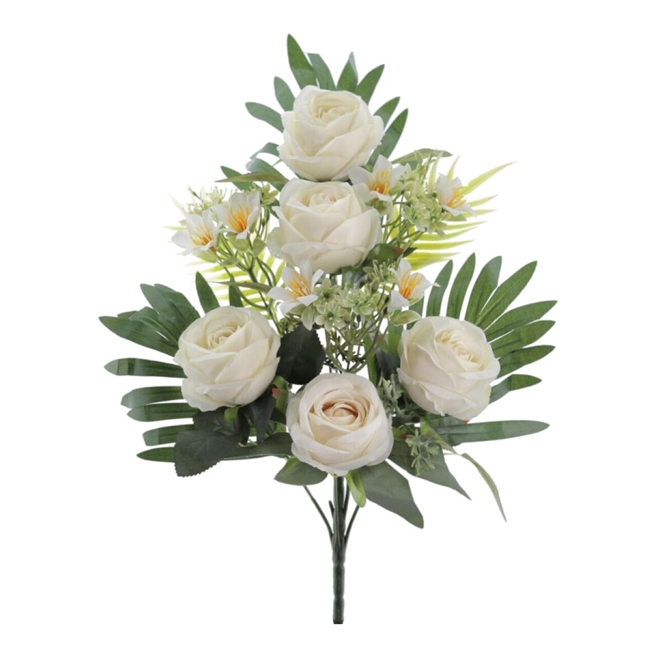 Ramo De Palma De Rosas Artificiales Cabage-54Cm 406363-CRE