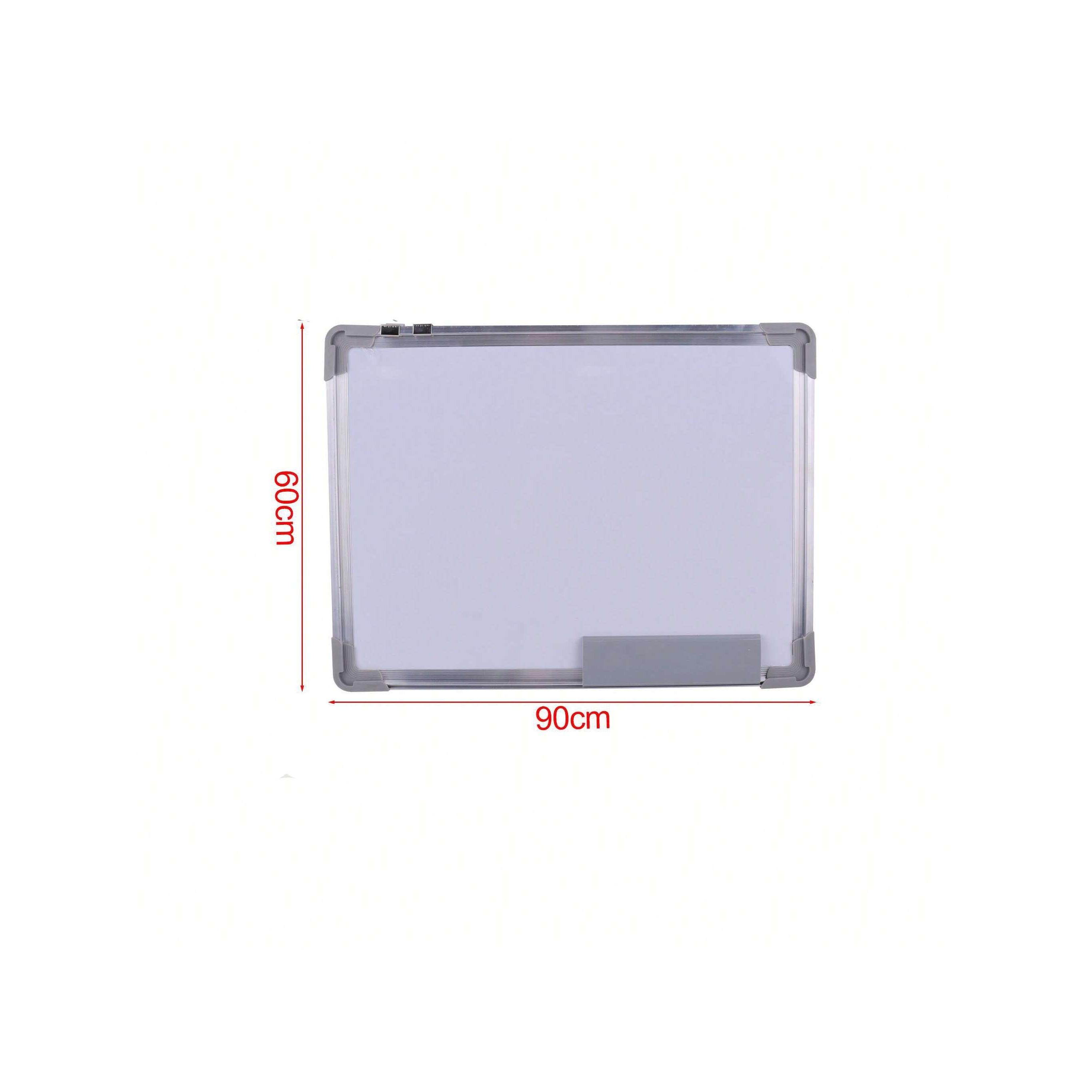 Pizarra Blanca Magnética de Pared con Bandeja | Tamaños: 90×60, 70×50, 60×40, 50×35, 40×30, 30×20 cm | Ideal para Oficina, Aula y Hogar