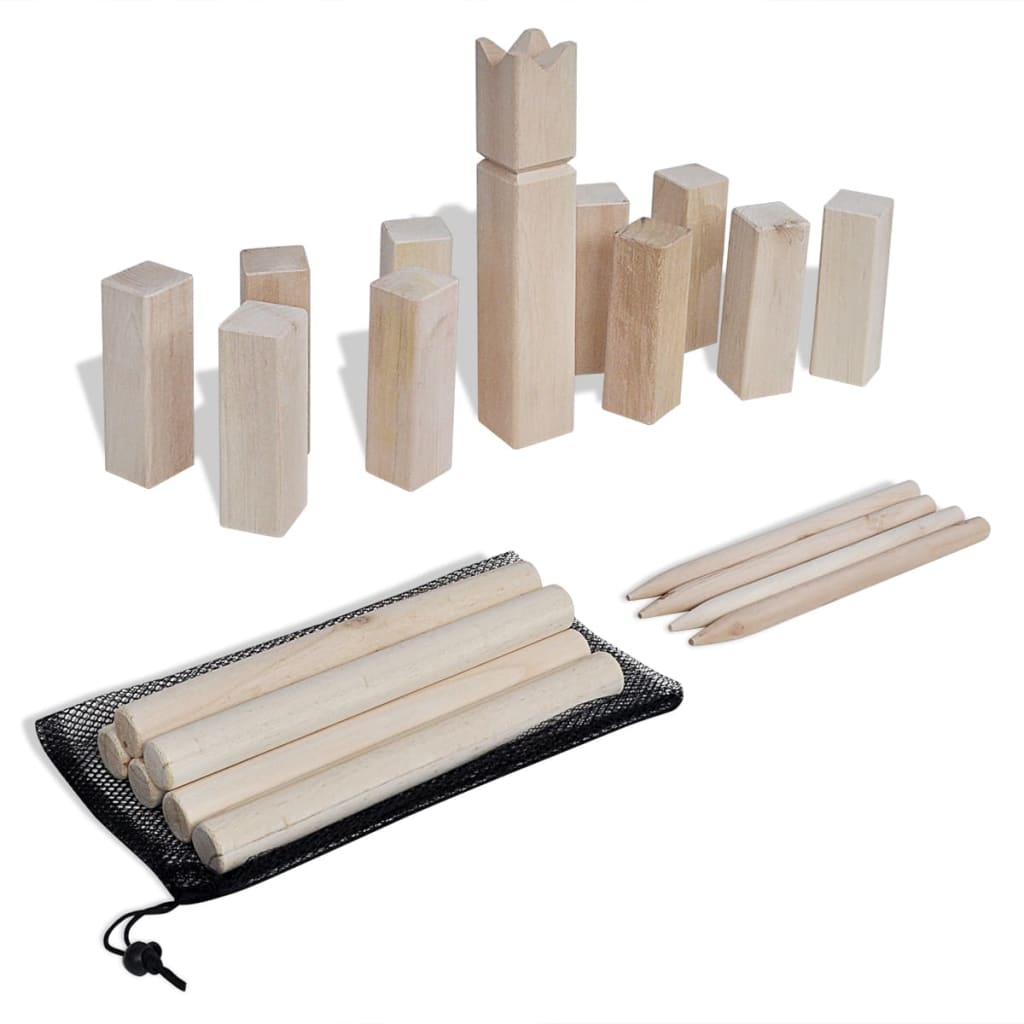 Vidaxl Juego de Madera Kubb Multijugador