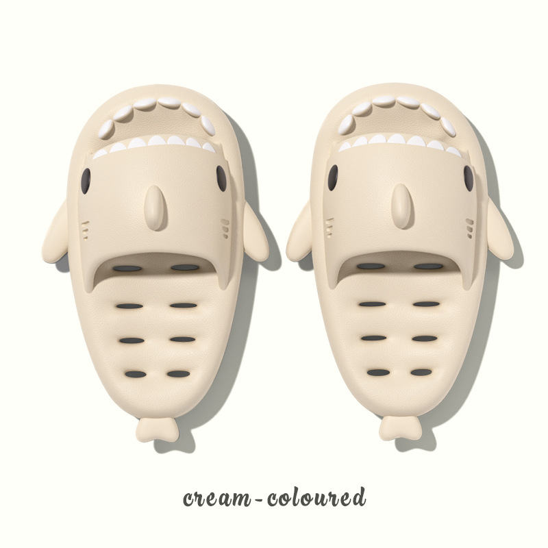 CA Zapatillas de baño de tiburón para mujer, de secado rápido, antideslizantes, sandalias de pareja de interior para hombre,