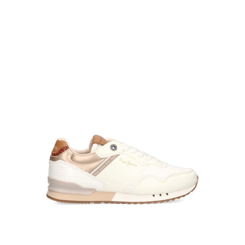 Zapatillas Casual Pepe Jeans - Mujer - Suela Plana - Modelo Pls40007 - Color Blanco