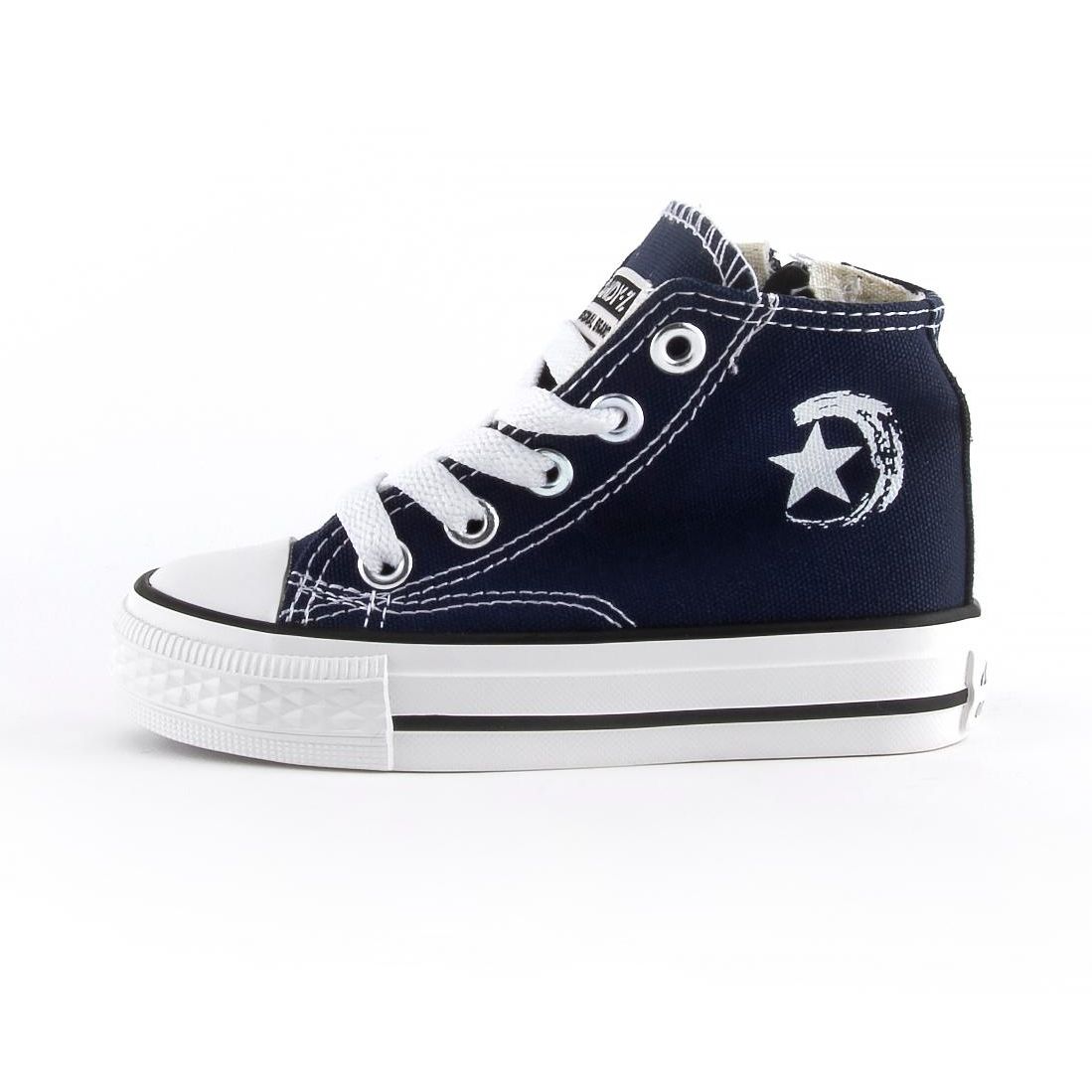 Zapatos altos de lona para niños y niñas con cremallera y suela de goma ANDY-Z AN1006
