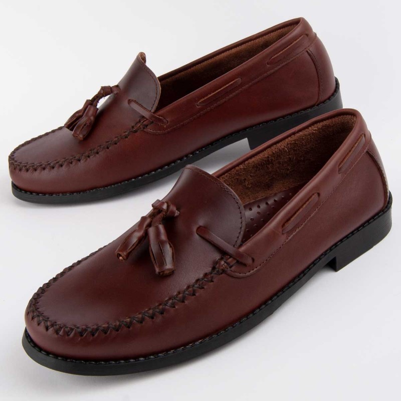 Mocasín De Piel Para Hombre. Purapiel Mocca8 103061