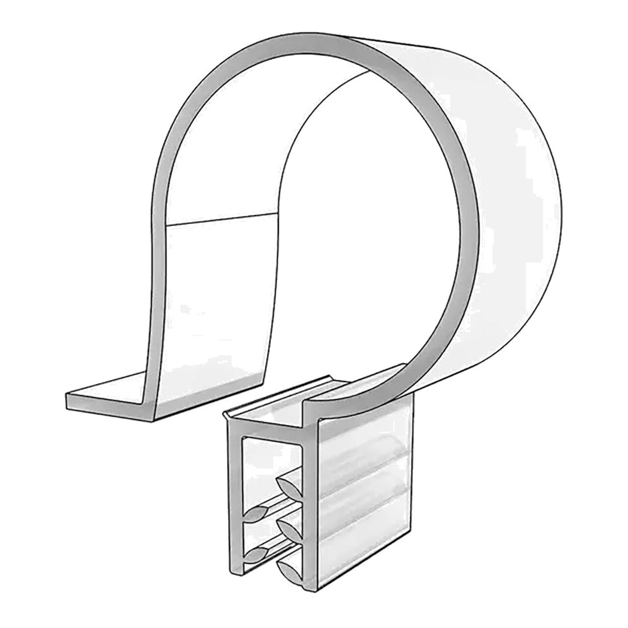 Colgador Transparente De Carteles Para Varillas 8 Mm 2 02169
