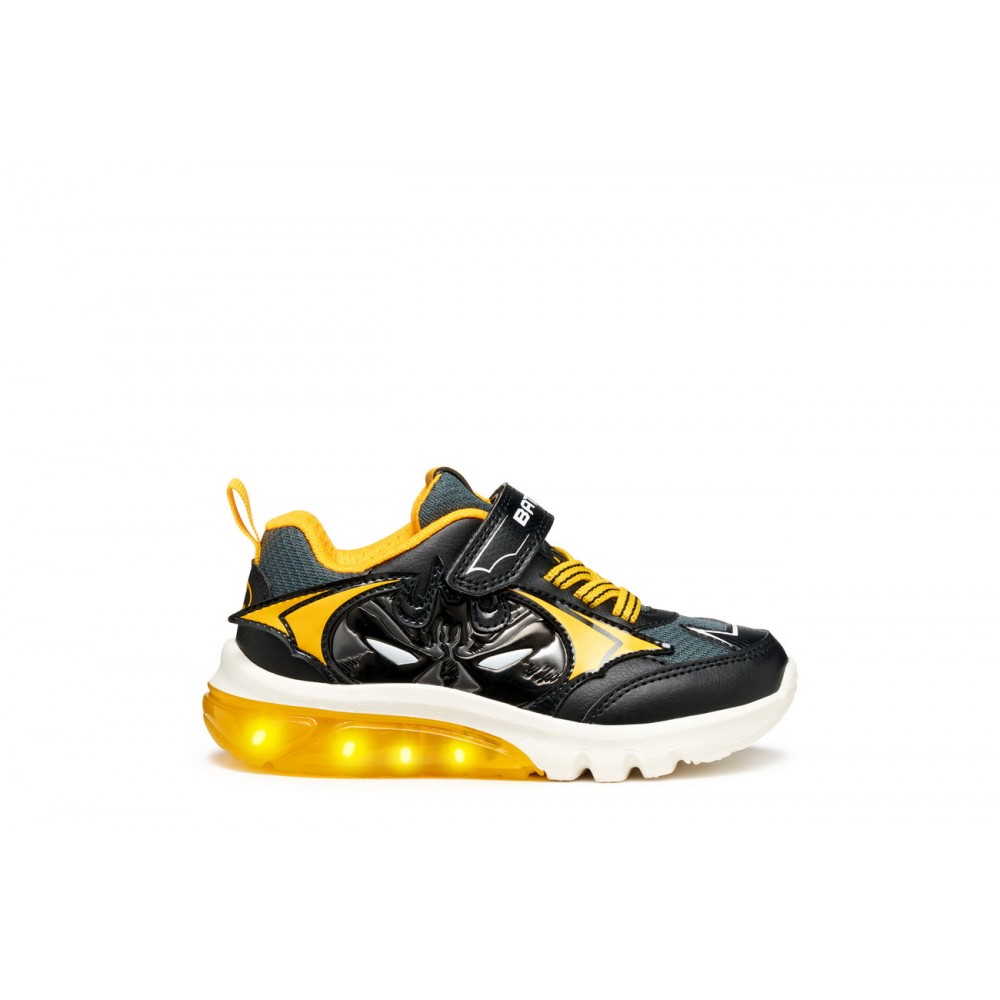 GEOX J56LBC C0054  36209 25I DEPORTIVO ELASTICO Y VELCRO BLACK/YELLOW